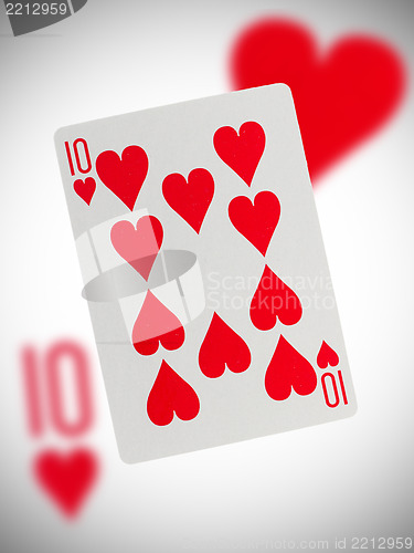 Image of Playing card, ten of hearts