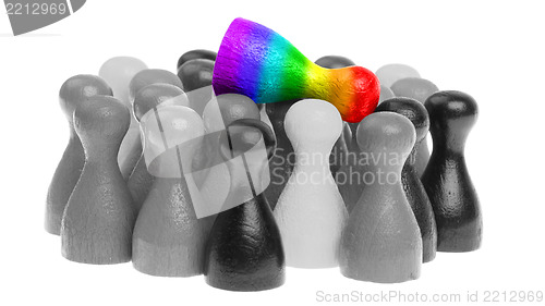 Image of Pawn in the colors of the rainbow flag
