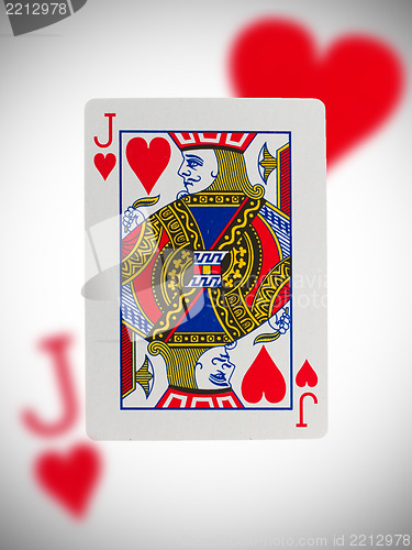 Image of Playing card, jack of hearts