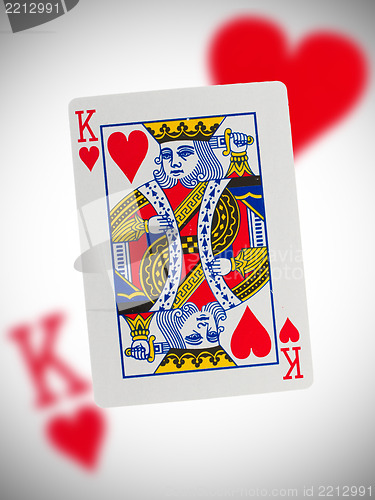 Image of Playing card, king of hearts