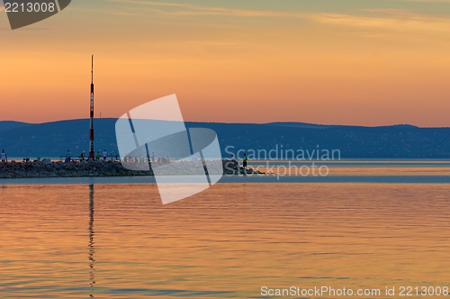 Image of Beautiful Sunset at the ocean