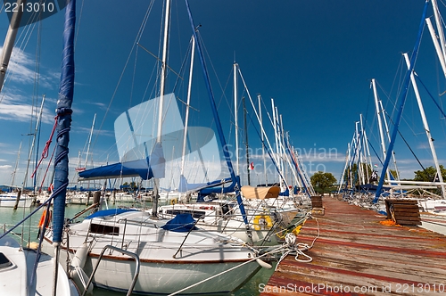 Image of Sailing boats in the harbor