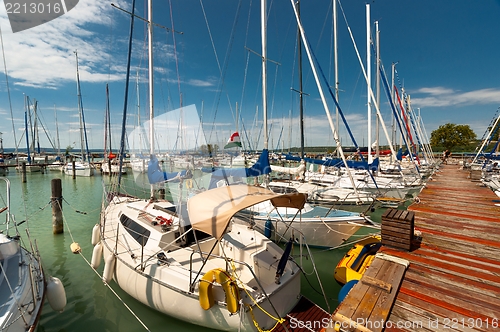 Image of Sailing boats in the harbor