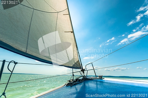 Image of Sailing boat on the water