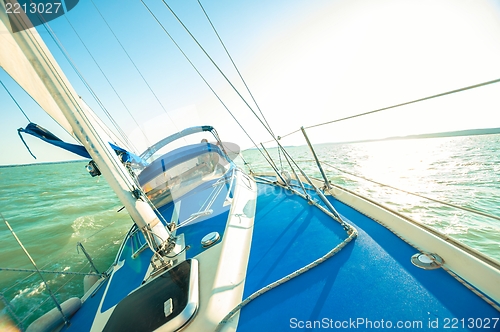 Image of Sailing boat on the water