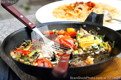 Image of Meat with vegetables 