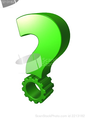 Image of gear wheel question mark