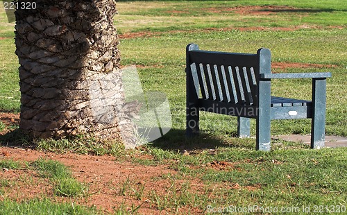 Image of lonely park bench