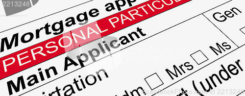 Image of Mortgage application 