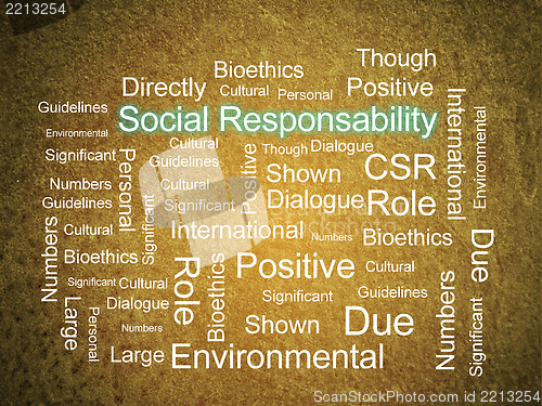 Image of Corporate Social Responsibility in word collage 