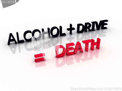 Image of words meaning death when you drive and drink alcohol