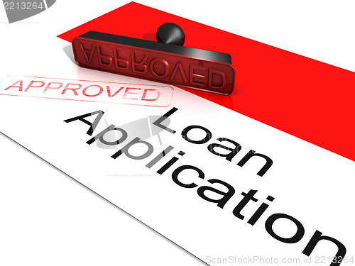 Image of Loan Application Approved Showing Credit Agreement 