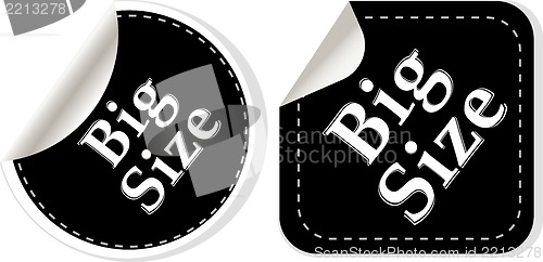 Image of big size clothing stickers set