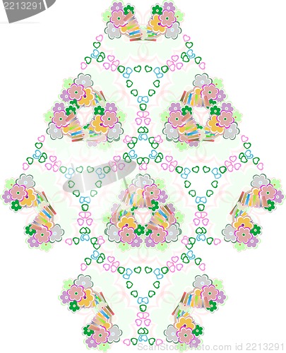 Image of Abstract Elegance Seamless pattern with floral background