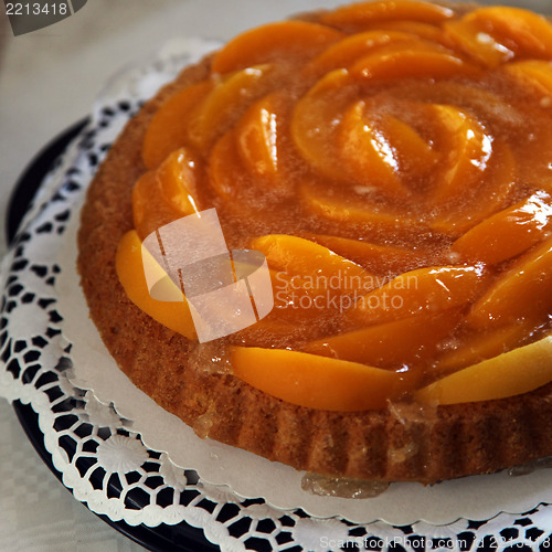 Image of Colourful peach flan or tart