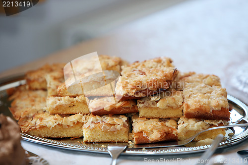 Image of Plate of delicious almond cookies