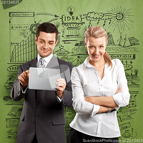 Image of Business Woman and Man