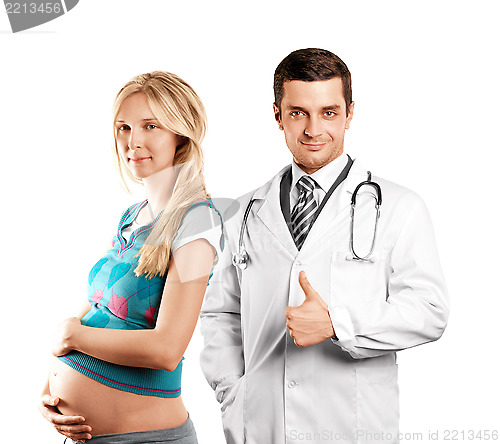 Image of Pregnant Woman With Doctor