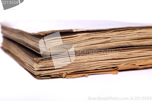 Image of Vintage books with worn pages