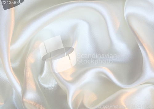 Image of Smooth elegant white silk as background