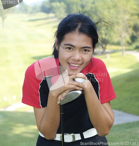 Image of Female golf player
