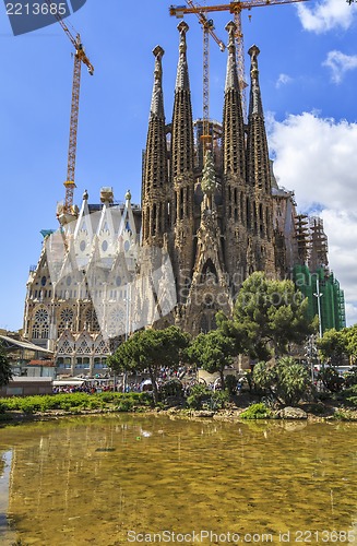 Image of Facade Sagrada Familia Barcelona Spain