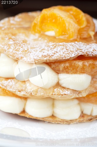 Image of millefeuille with tangerine