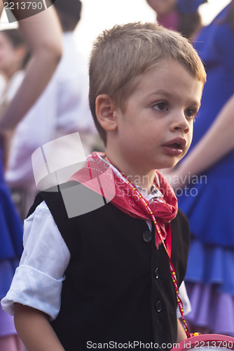 Image of child from sicilian folk group