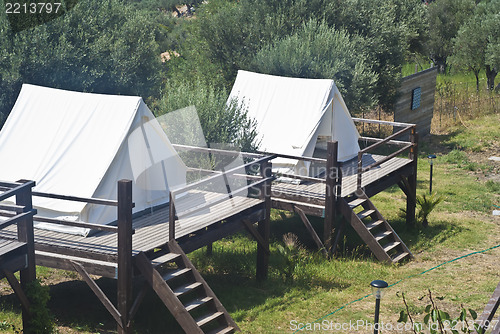 Image of tents in camping