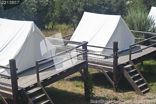 Image of tents in camping