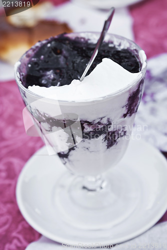 Image of Sicilian granita with whipped cream and mulberry