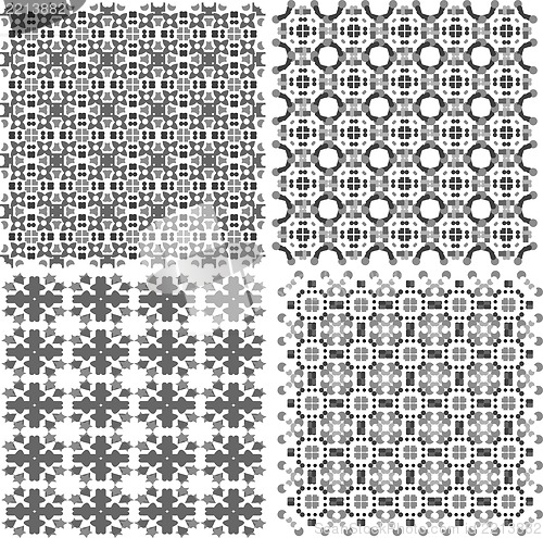 Image of Geometric seamless patterns set, backgrounds collection