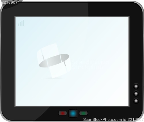 Image of touchpad or tablet pc isolated on white