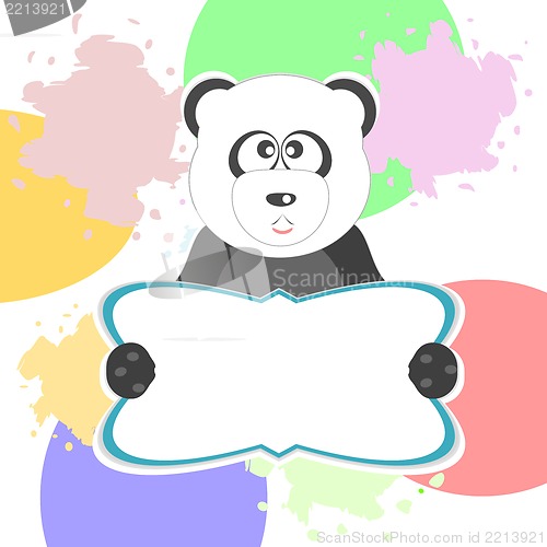 Image of cute panda with text box