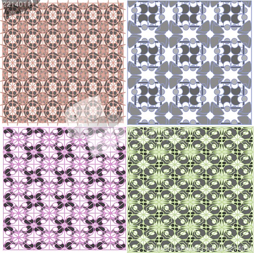 Image of Abstract seamless pattern, background set
