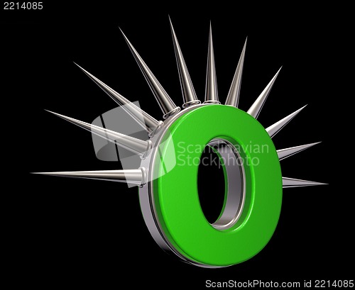 Image of prickles letter o