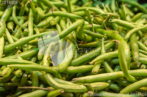 Image of green beans on display