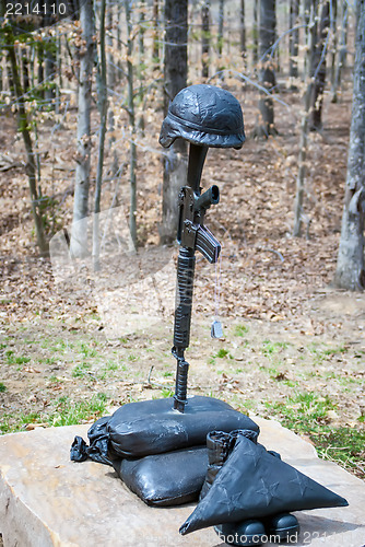 Image of military iron statue