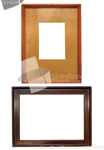 Image of two old wooden frames