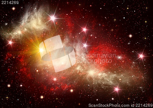 Image of galaxy in a free space