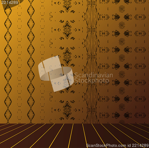 Image of set  doodle seamless patterns and interior