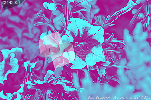 Image of Decorative flowers in the style of airbrushing -