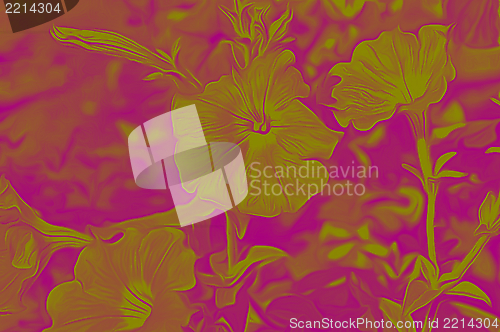 Image of Decorative flowers in the style of airbrushing -