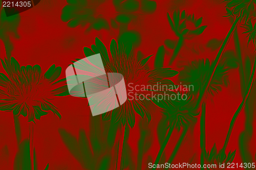 Image of Decorative flowers in the style of airbrushing -