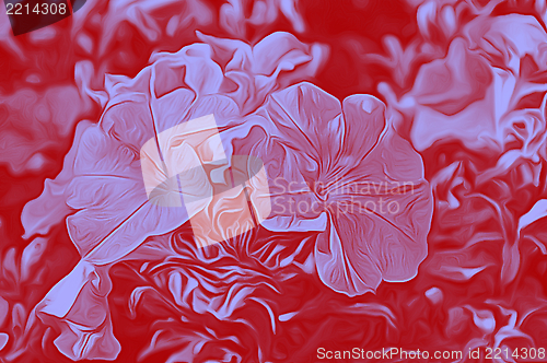 Image of Decorative flowers in the style of airbrushing -