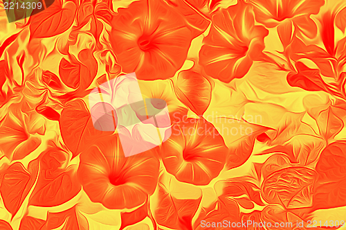 Image of Decorative flowers in the style of airbrushing -