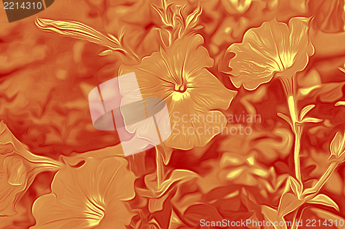 Image of Decorative flowers in the style of airbrushing -
