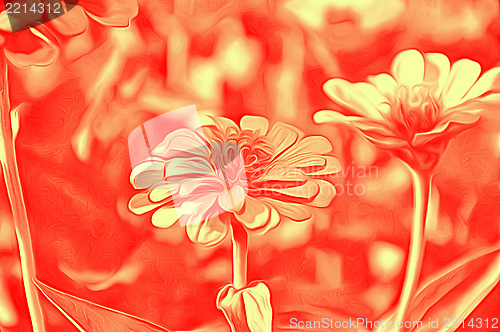 Image of Decorative flowers in the style of airbrushing -