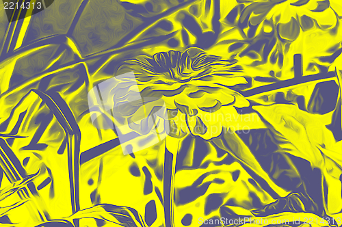 Image of Decorative flowers in the style of airbrushing -