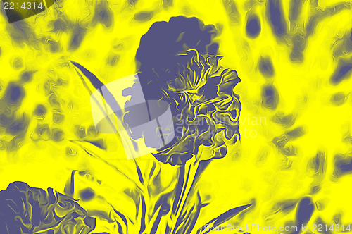 Image of Decorative flowers in the style of airbrushing -